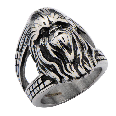 Stainless Steel Star Wars 3D Chewbacca Face Ring