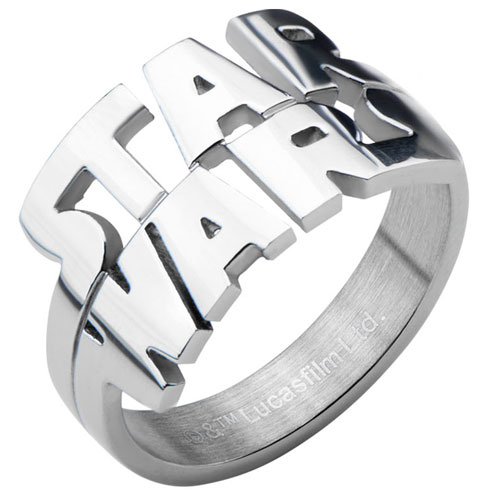Stainless Steel Star Wars Cut-out Ring