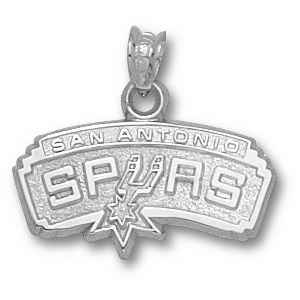 Sterling Silver 5/8in San Antonio Spurs Logo Pendant