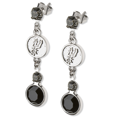 San Antonio Spurs Crystal Logo Earrings