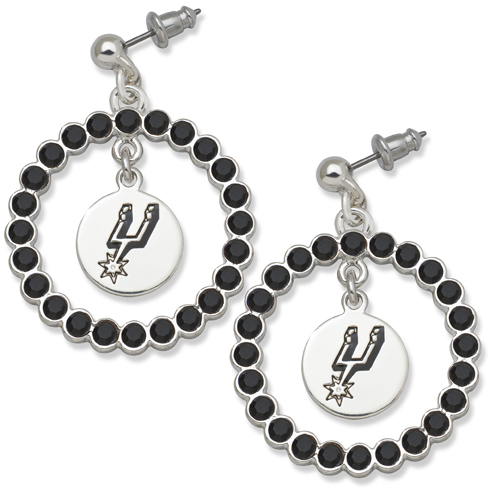 San Antonio Spurs Spirit Crystal Logo Earrings