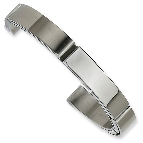 Stainless Steel Men's Flexible Cuff Bangle