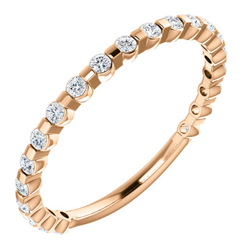 14kt Rose Gold 1/3 ct Diamond Anniversary Ring