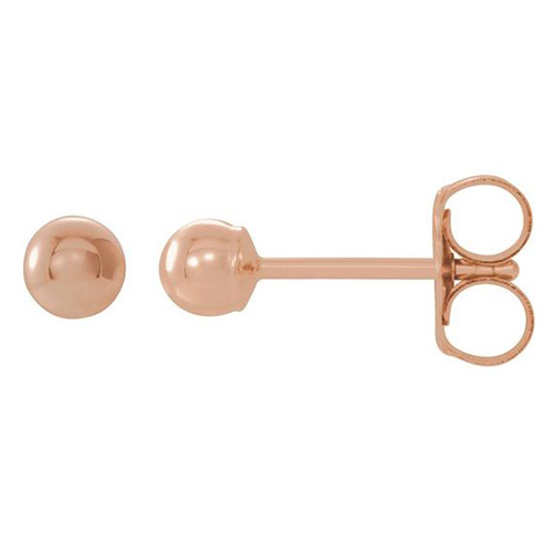 14kt Rose Gold 3mm Ball Earrings