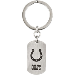 Stainless Steel Indianapolis Colts Dog Tag Keychain