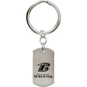 Stainless Steel Baltimore Ravens Dog Tag Key Chain