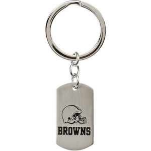 Stainless Steel Cleveland Browns Dog Tag Key Chain