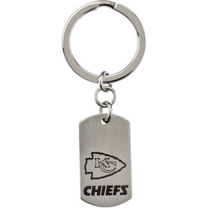 Stainless Steel Kansas City Chiefs Dog Tag Key Chain