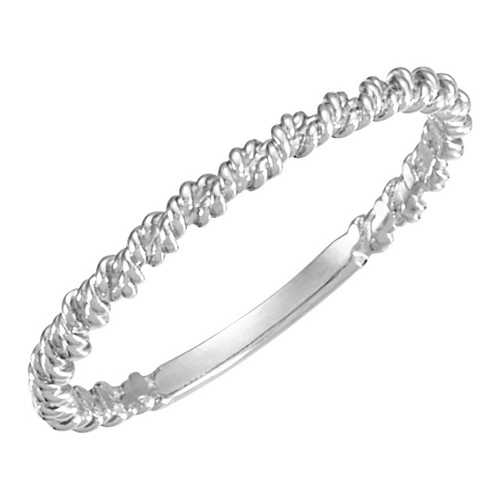 Platinum 2mm Twisted Rope Wedding Band