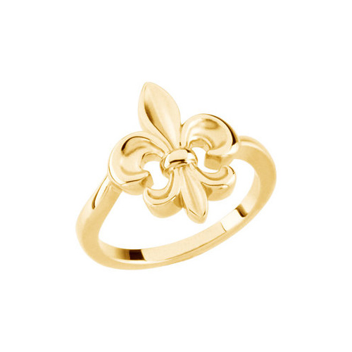 14kt Yellow Gold Fleur-de-lis Ring