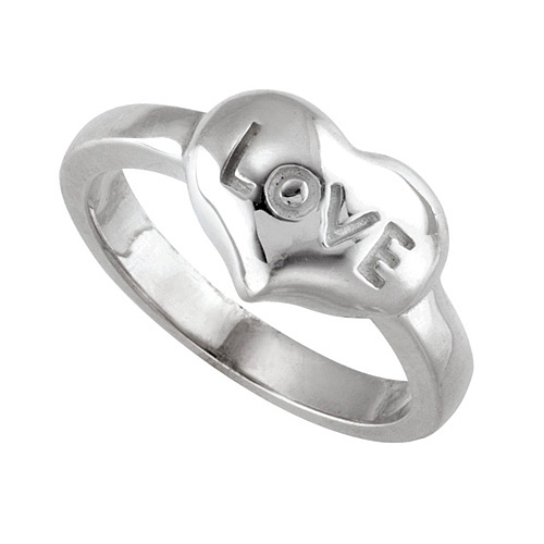 Sterling Silver LOVE Heart Ring