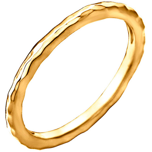 14kt Yellow Gold 2mm Hammered Stackable Ring