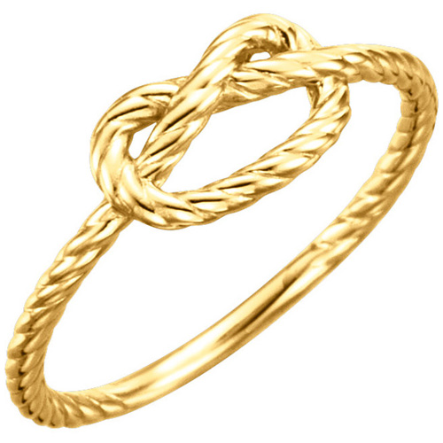 14kt Yellow Gold Rope Knot Ring