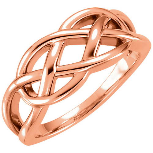 14kt Rose Gold Freeform Knot Ring