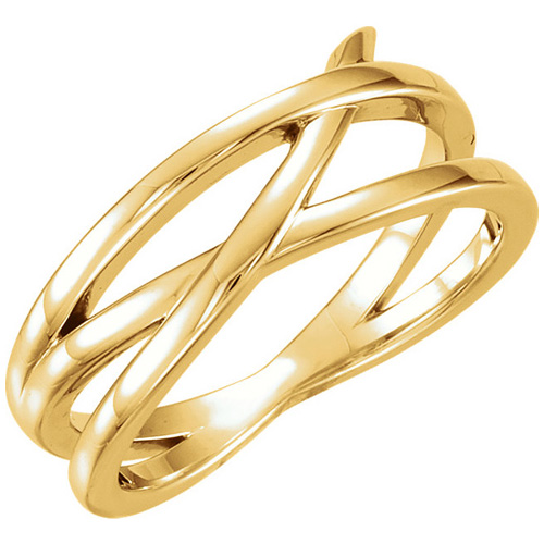 14kt Yellow Gold Fancy Crossways Ring