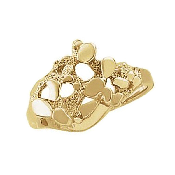 14k Yellow Gold Ladies' Classic Gold Nugget Ring