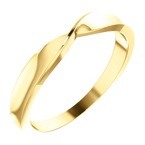 14k Yellow Gold Twisted Stackable Ring 3mm