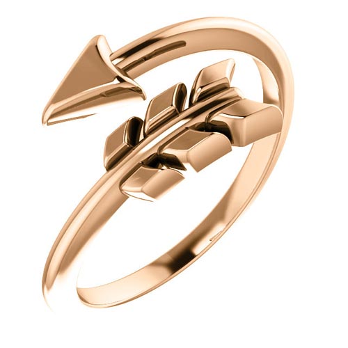 14k Rose Gold Wrapped Arrow Ring