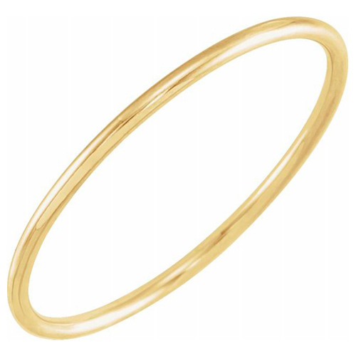 14k Yellow Gold Slender Stackable Ring