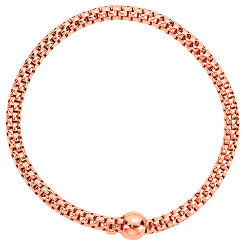 Rose Gold-Plated Sterling Silver Woven Stretch Bracelet