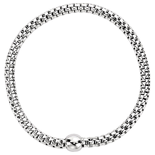 Sterling Silver Woven Stretch Bracelet