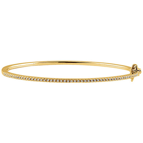 14kt Yellow Gold 1/2 ct Diamond Bangle Bracelet