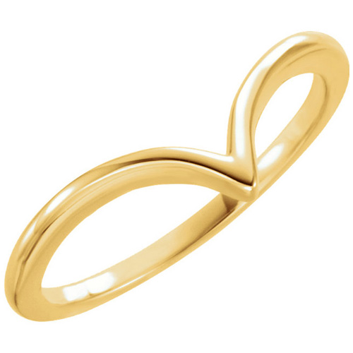 14kt Yellow Gold V Ring