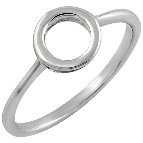 14kt White Gold Open Circle Ring