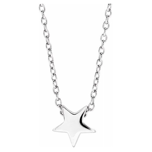 Sterling Silver Petite Star Necklace