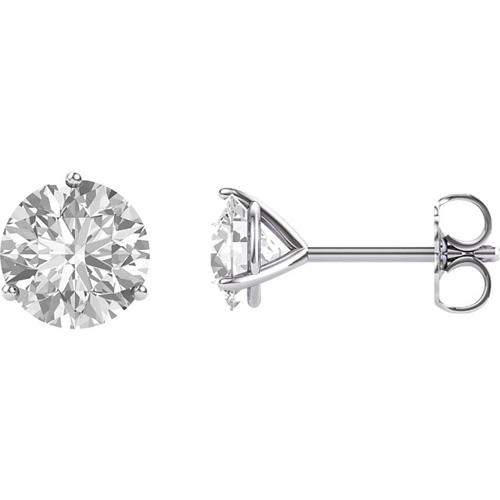 14kt White Gold 2 ct tw Forever One Moissanite Martini Earrings