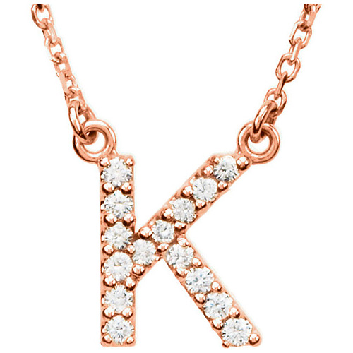 K necklace rose gold Clearance