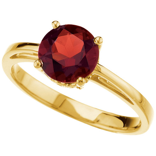 14kt Yellow Gold 1.65 ct Garnet Solitaire Ring