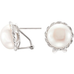11.5mm Freshwater Cultured Pearl Earrings