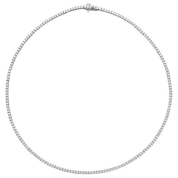 14k White Gold 5.8 ct tw Lab-Grown Diamond Tennis Necklace