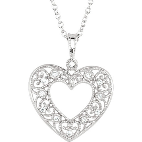 14kt White Gold 1/10 ct Diamond 