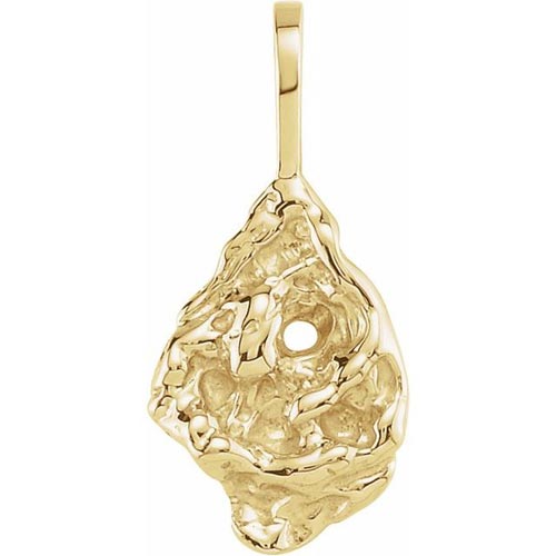 14k Yellow Gold Nugget Charm 1/2in