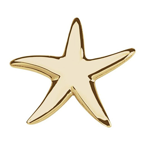 14kt Yellow Gold 1 1/4in Starfish Pendant