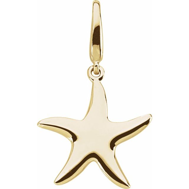 14kt Yellow Gold 5/8in Starfish Charm