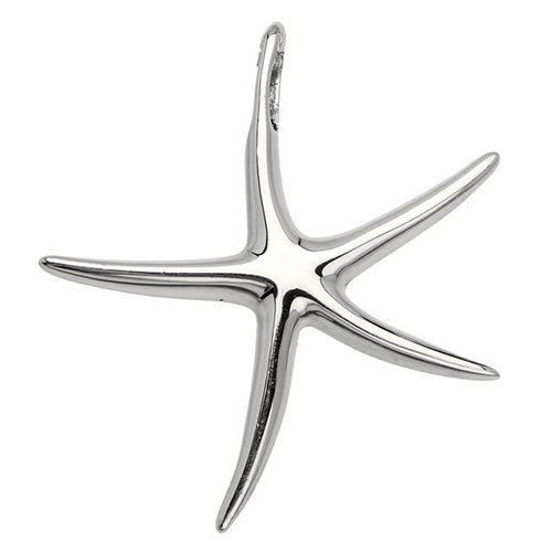 Sterling Silver 1 1/2in Starfish Pendant
