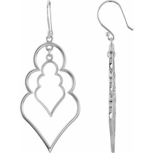1 1/2in Sterling Silver Fashion Earrings JJ85268 Joy Jewelers