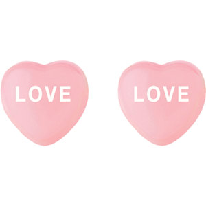 Sterling Silver Light Pink Love Sweethearts Earrings