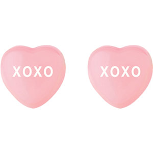 Sterling Silver Light Pink XOXO Sweethearts Earrings