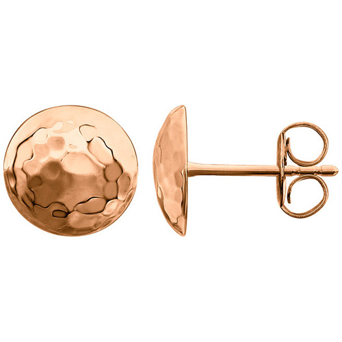 Double Disc Stud Earrings With Stunning Hammer Texture - Justop Fashion Jewelry