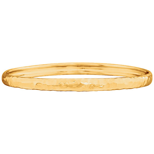 14kt Yellow Gold 7 1/2in Hammered Bangle Bracelet