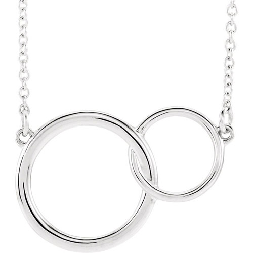 Sterling Silver Interlocking Circles Necklace