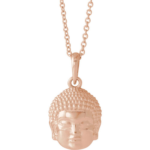 14k Rose Gold Buddha Necklace