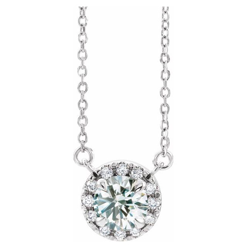 14k White Gold 1/3 ct tw Lab-Grown Diamond French-Set Necklace
