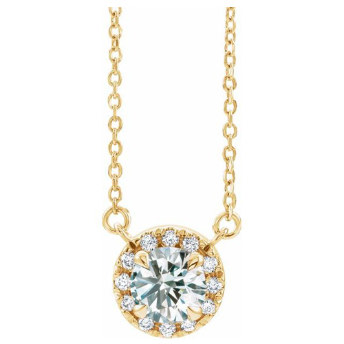 14k Yelllow Gold 1/3 ct tw Lab-Grown Diamond French-Set Necklace