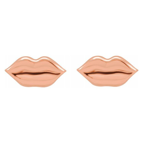 14k Rose Gold Lip Earrings