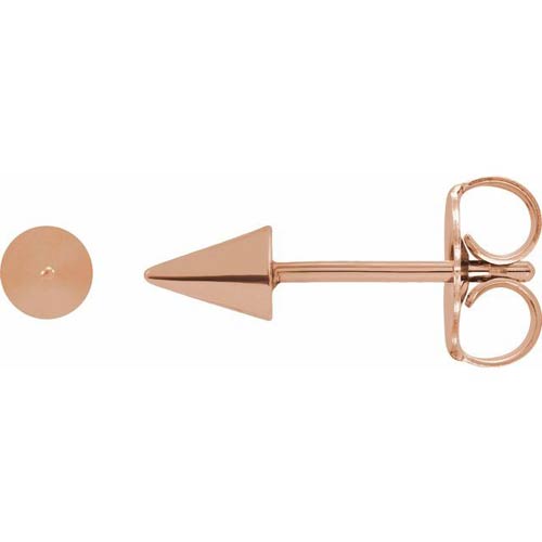 14k Rose Gold Spike Earrings